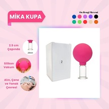 Silikon Vakumlu Mika Yüz Masaj Kupası No:2 Pembe Çok Renkli
