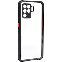 Mobilefix Reno 5 Lite Kılıf Kaff Kapak - Siyah Siyah