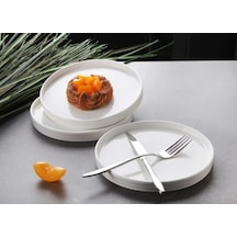 Gönül Gnl3476 Beyaz Porselen Tabak 20 Cm 6'lı Beyaz
