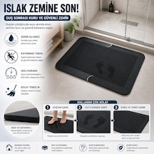 Sihirli Banyo Paspası 38x58 Cm - Süper Su Emici, Kaydırmaz Ve Hızlı Kuruyan Dikdörtgen Çok Renkli