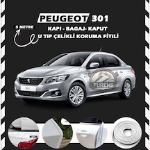 Peugeot 301 Oto Araç Kapı Koruma Fitili 5metre Parlak Beyaz Renk