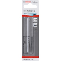 Bosch HSS-PointTeQ 1.5 mm 2'li Paket Metal Delme Ucu - 2608577154