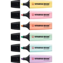 Boss Fosforlu Kalem Pastel Renkler 6adet Diğer