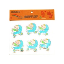 Sticker Bebek Arabası Mavi 6'lı Sticker Bebek Arabası Mavi 6'L