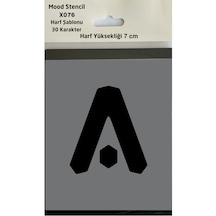 Stencil Harf Boyama Şablonu X076 Harf Yüksekliği 7 Cm