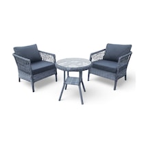 Monalin Mobilya Loft Gri 2 Kişilik 1-1-masa Rattan Örgü Bahçe & Balkon & Teras Oturma Grubu Minderli & Camlı & Masalı Takım Gri Monalin Mobilya Loft Gri 2 Kişilik 1-1-masa Rattan Örgü Bahçe & Balkon & Teras Oturma Grubu Minderli & Camlı & Masalı Takım Gri