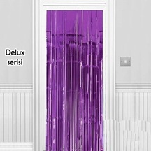Işıltılı Duvar Ve Kapı Perdesi Mor Renk 90x200 Cm 5324