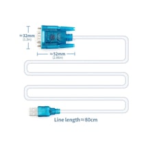 Kablolu Usb To Rs232 Çevirici Ch340 Erkek Db91 Mbps Com