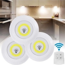 Uzaktan Kumandalı Kablosuz 3'lü Led Spot Lambalar