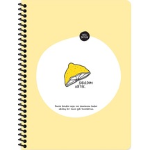 Hisli Şeyler A4 80 Yaprak Defter Çizgili Spiralli Stickerli Artık Sıkıldım