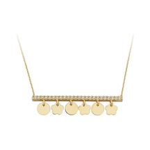 Altın Pullu Çiçek Kolye 80169174