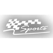 Sports Sticker 17x17 Cm Beyaz