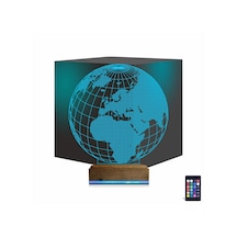 Luvivia Dünya Globe 3d Lamba - Masa Gece Lambası Şeffaf