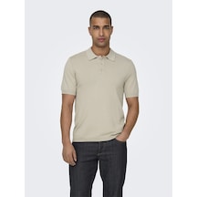 Only & Sons Erkek Regular Fit Polo Yaka Bej Triko T-shirt - 22022219 Bej