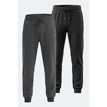 Slazenger Onıonıx 2 Li Set Erkek Eşofman Altı Siyah - Koyu Gri