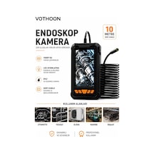 10 Metre Tek Kameralı Endoskop Kamera 1080p Hd Led Aydınlatmalı Sert Kablolu Yeni