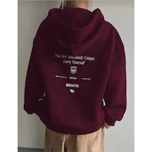 Kozia Outdoors Your Self Sırt Baskılı Kapşonlu Sweatshirt Bordo Kozia Outdoors Your Self Sırt Baskılı Kapşonlu Sweatshirt Bordo