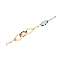 Gülaylar - Altın 14 Ayar Hollow Bileklik N11.16124 Sarı Altın