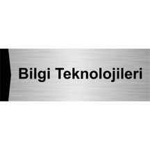 Bilgi Teknolojileri 5x20cm Gümüş Renk Metal Yönlendirme Levhası