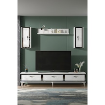 Tvr1801bs - Tuna Tv Ünitesi Beyaz Sılver 180cm Beyaz - Sılver