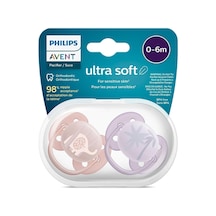 Philips Ultra Hava Emziği Ortodontik Ve Bpa, Ekstra Havalandırma Delikleri 0-6 Ay Kız Tasarımı 2'li Paket