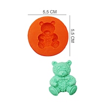 Ayıcık Teddy Silikon Şeker Hamuru, Sabun, Mum Kalıp