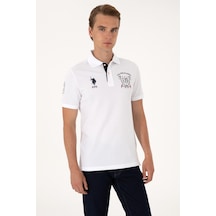 U.S. Polo Assn. Erkek Regular Fit Beyaz Polo Yaka Tişört 50299667-VR013