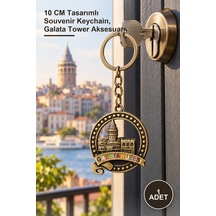 1 Adet Metal Galata Kulesi Anahtarlık 10 Cm Tasarımlı Souvenir Keychain, Galata Tower Aksesuarı