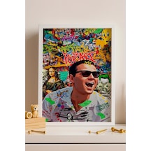 Jordan Belfort The Wolf Of Wall Street Çerçeveli Tablo Dream Big Pop Ofis Hediyesi Street Art