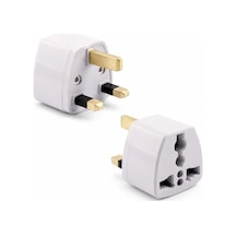 Primex Px-420 Türk Prizini İngiliz Prize Çevirici Adaptör, 250v Type-g Uk Priz Dönüştürücü, Hac Umre Ve Seyahat İçin İngiliz Tipi Priz Çevirici, Beyaz Çok Renkli
