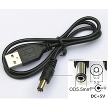 Usb Erkek To 5.5X2.1Mm Dc Çevirici Kablo - 60Cm