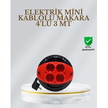 Ce Belgeli 3 Metre 4 Lü Kablolu Priz Makara 1