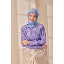 Silk Home Olinda İpek Eşarp 47004-16 Lila, Turkuaz, Yeşil, Mavi