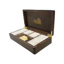 Noura Natural Hediyelik Lüks Ahşap Çay Kutusu 40’lı