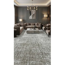 Nesrin Jel Taban Kaymaz Modern Krem Kahverengi Kendinden Desenli Güzel Salon Koridor Kesme Hali Yolluk