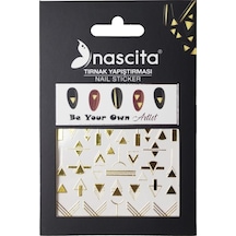 Nascita Tırnak Üstü Sticker Gold Üçgen Şekli Temalı