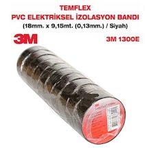 3M Elektrik Bandı Temflex 1300E Siyah 10 Adet