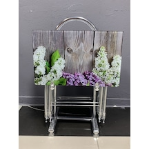 Camlı Çanta Sehpa, Sehpa, Zigon, 4lü Zigon, Çanta Sehpa-sümbül