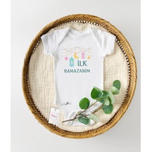 Hediyenza İlk Ramazan Özel Tasarım Bebek Zıbın Pamuklu Çıtçıtlı Body Beyaz