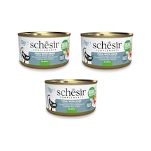 Schesir Ton Ve Barlam Balıklı Jöleli Tamamlayıcı Kedi Konservesi 70 Gr. X 3 Adet