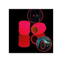 Fosforlu Araba Sibop Kapağı - 4'lü Set, Turuncu Kırmızı Açık Bej