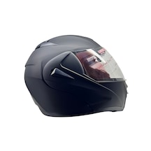 Kask Vrt Marka Vizörlü Çeneden Açılır Mat Siyah