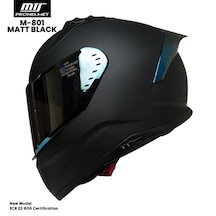 Mts M-801 Güneş Vizörlü Kapalı Motosiklet Kaskı Mat Siyah