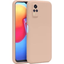 Newface Vivo Y53s Kılıf Nano İçi Kadife Silikon - Pudra