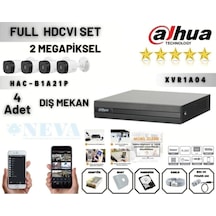 4 Kameralı 2mp 1080p Full Hd Ahd Hdcvı 4 Kameralı Hazır Set