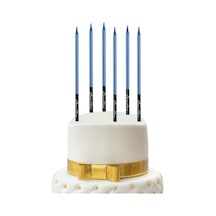 Kalem Model Mavi Mum 15 Cm 6 Lı