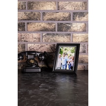 Siyah Resim Fotoğraf Çerçevesi 10x15 Siyah Gümüş İşlemeli