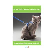 Ayarlanabilir Kedi Boyun Ve Göğüs Tasması Rahat Ve Güvenli