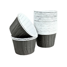 Hediye Sepeti 50'li Siyah Muffin Kek Kalıbı, Kek Kapsülü Cupcake Kalıbı, Airfryer Uyumlu Beyaz