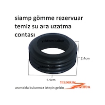 Siamp Gömme Rezervuar Temiz Su Ara Uzatma Contası Kalın 5.9 Siyah